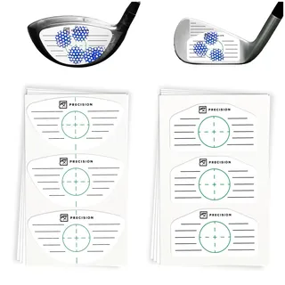RX PRECISION - Golf Impact Tape - 300 Etiketten/Label - Eisen/Driver - Mixed - für Linkshänder und Rechtshänder - FACETAPE - Sweet Spot Analyse - SCHWUNGTRAINER