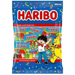 HARIBO Speiseöl, Haribo Bunte Tüte Mini Fruchtgummi einzeln verpackt Beutel 900g