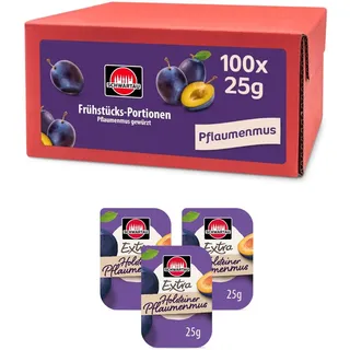 Schwartau Extra Pflaumenmus, vegan, Portionspackungen, je 25 g,