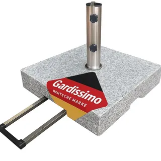 Gardissimo Trolley Granitsockel 70kg mit Rollen Schirmständer für Sonnenschirme bis 5,4 cm Rohrdurchmesser Sonnenschirmständer mit Auszieh-Griff und Rollen