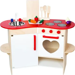 warenhandel könig Spiel-Küche Kinderküche Holz rot/weiß (310700)