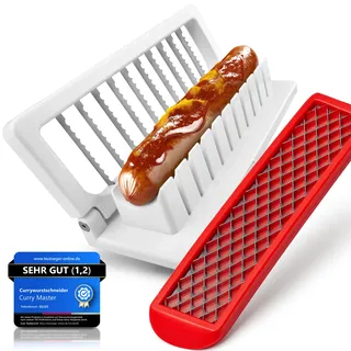 Currywurstschneider & Wurstschneier Spar-Set | Scharf, Langlebig & Robust