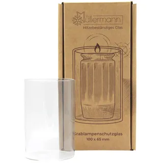 müllermann Grablampenschutzglas für kleine Grabkerzen, hitzebeständig, 100/65 mm, mit Farbverlauf