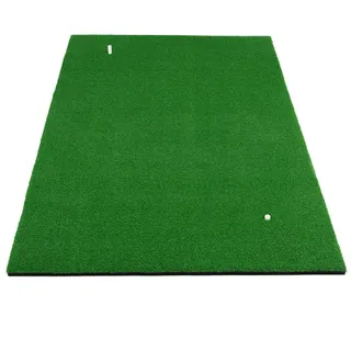 Costway Golf Abschlagmatte, 152 x 92 cm, & 2 Ausrichtungsstäbe, Golfmatte mit 6 Abschlagpositionen, für Indoor und Outdoor (152 x 92cm,