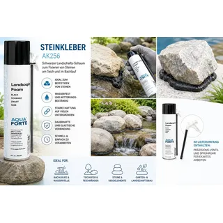AquaForte Steinkleber Bachlaufsteinkleber Teichbau Teichrandgestaltung