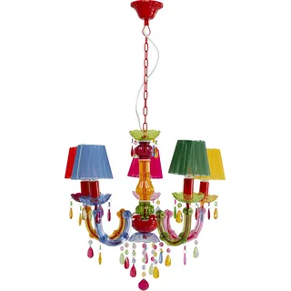 Kare Design Hängeleuchte Starlight, 5-Arm, Mehrfarbig/Bunt, Hängelampe, Stahlgestell, kein Leuchtmittel inklusive, E14, Wohnzimmer, moderne Leuchte, Designer Lampe