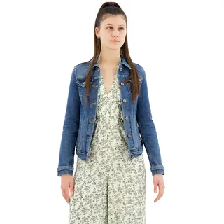 Pepe Jeans für Damen. PL402011HT7 Thrift Jacke blau (S), Lässig, Baumwolle, Denim, Langarm, Nachhaltig