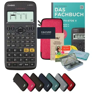 CALCUSO Streberpaket Pink mit Taschenrechner Casio FX-82DE X