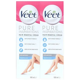 Veet Enthaarungscreme Pure Inspirations 2x100ml, 2 St.