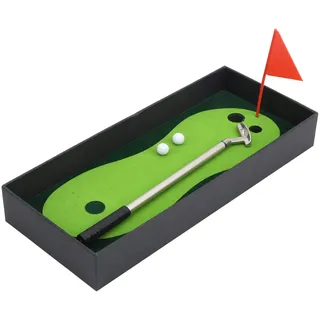 Mini Golfschläger Putter Set, Kleines Golfspieler Kündigung, Mini Büro-Schreibtisch-Spiele Golfstift-Putter Putting Grün Indoor Golf Santen Teppich, Neuheit für Golfspieler Dekoration