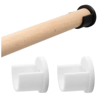 TSB Werk Inneneinteilung Wandlager Kleiderstange Gardinenstange Schrankrohr, Stangen, Halter, Halterung, Set