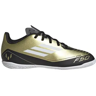 Adidas F50 Club Messi Football Boots Indoor Fußballschuhe, Gold met/Cloud White/core Black, 38 EU