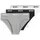 Slip 3er Pack grau/schwarz/weiß XXL