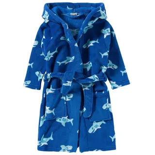 Playshoes Fleece-Bademantel Hai blau 110/116