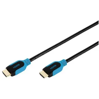 Vivanco HDMI-Kabel blau schwarz - Blau, Schwarz