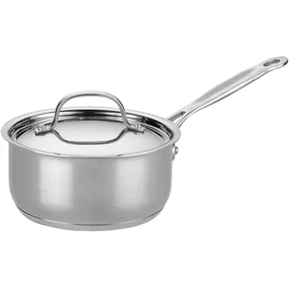 Cuisinart 719-16 Chef's Classic Stainless 1-1/2-Quart Saucepan with Cover | Edelstahl-Topf mit Aluminium-Kapselboden für schnelles Aufheizen, spülmaschinenfest und ofenfest bis 287 °C, 719–16 °C