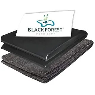 Black Forest Pond Shop Teichfolie mit Vlies | Teichfolie 8 x 7 m | Teichfolie 1mm PVC Schwarz mit Teichvlies 300g/m2 für Teich, Gartenteich, Schwimmteich – Made in Germany | Teichfolie 7 x 8 m