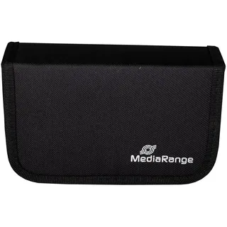 MediaRange Archivierungsmappe für 6 USB-Speichersticks und 3 SD Speicherkarten, Nylon, schwarz