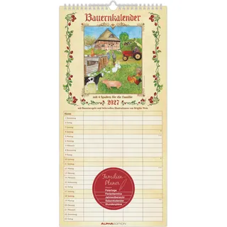 Neumann Bauernkalender Familienplaner 2027 Familienkalender 22x45 cm