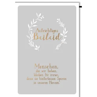 Verlag Dominique Grußkarten Trauer - Beileid - Kondolenzkarte mit Umschlag - Aufrichtiges