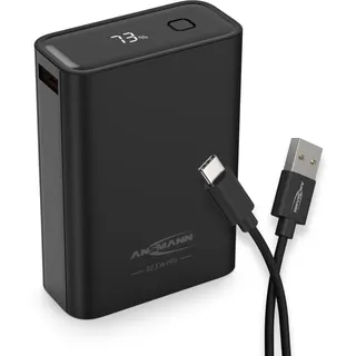 Ansmann 20000 mAh PB222PD sw Powerbank 20Ah USB PD 3.0, Quick Charge 2.0 LiPo Schwarz