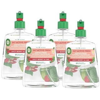 Air Wick Active Fresh Aerosolfreies Automatisches Duftspray Nachfüller Juicy Berry & Lime 4 x 228ml