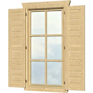 SKANHOLZ Fensterläden für Blockbohlenhäuser Einzelfenster