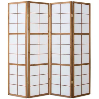 Homestyle4u Paravent Raumteiler 3 4 5 oder 6 teilig Trennwand Shoji Faltbar Braun
