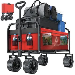 Kesser Bollerwagen mit breite Reifen rot