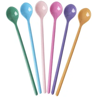 Rice Latte Löffel Spoons "La Joie De Vivre" aus Melamin 6 Stück mehrfarbig