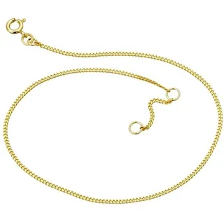 Silberkettenstore Fußkette Fußkette Panzer 1,4mm - 333 Gold, Länge wählbar von 23-30cm goldfarben 28cm