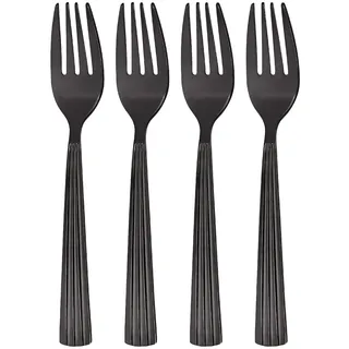 Gräwe Kuchengabeln, Serie Athen, 4-teilig, schwarz, Edelstahl,