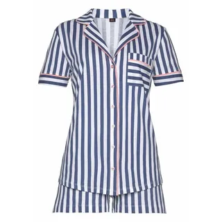 H.I.S. Shorty Pyjama-Shorts Dunkelblau/Weiß 36/38
