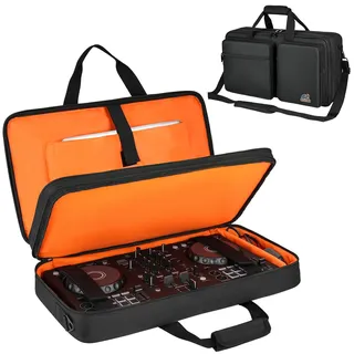 DJ Controller Tasche kompatibel mit Pioneer DDJ-FLX4/DDJ-REV1/DDJ-400/DDJ-SB3/DDJ-RB,Gepolsterte Aufbewahrungstasche für DJ-Controller,passend für Numark Mixtrack Pro FX/Platinum FX/Roland DJ-202