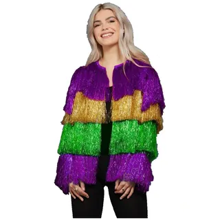 Fever Smiffys Lametta Mardi Gras Jacke Halloween