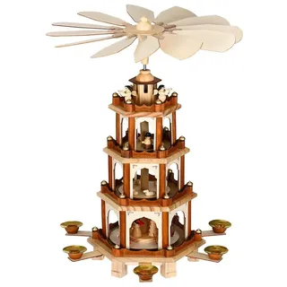 SPIELWERK Weihnachtspyramide XL klassisch 60 x 20 x 17cm mehrfarbig