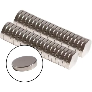 60 Stück Mini Magnete Rund 5x1mm | Stark, Klein, Kleine Neodym Magnets zum Basteln, Magnets | für Whiteboards, Tafeln, Kühlschränke UVM. - Ideal für jeden Haushalt und jedes Büro - Pablika