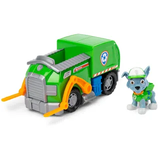 PAW PATROL, Recycling-Truck mit Rocky-Figur (Sustainable Basic Vehicle/Basis Fahrzeug), Spielzeug für Kinder ab 3 Jahren