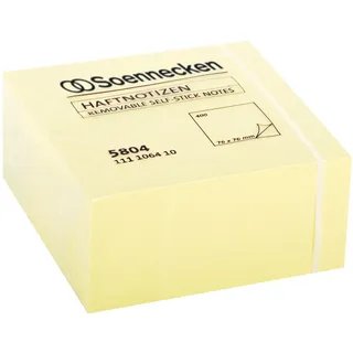 SOENNECKEN Haftnotizwürfel 5804 75x75mm 400Blatt gelb
