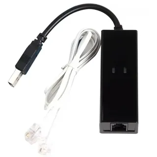Qbkohphifm Faxmodem, USB2.0 56K Externer Modemtreiber, Stecker und Spiel-USB-Modem, Standard und Erweitert Gemäß Anleitung (Einzelanschluss)