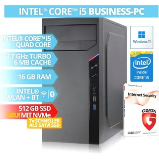 BRAINZAP Desktop-PC Intel Core i5 4590 3,3 GHz 16 GB RAM 512 GB SSD Windows 11