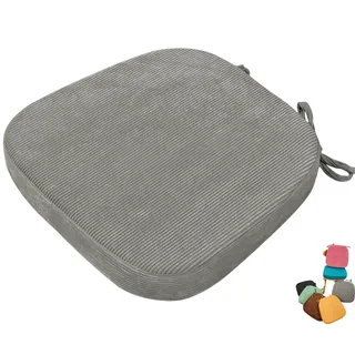 SDNAM U-förmige Stuhlkissen für Esszimmerstühle 1/2/4er-Set Dicke rutschfeste Sitzkissen aus Cord mit Bändern für Küche Wohnzimmer Büro Terrasse(#1,1pc 43x41x35x6.5cm)