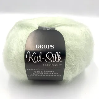 DROPS Knitting Kid Silk - Gebürstetes Mohair - 4-lagiges Griffgarn - 47 Pistazie Ice Cream