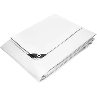 ECD Germany Abdeckplane 4 x 6 m Weiß