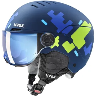 Uvex Rocket jr Visor blue puzzle matt