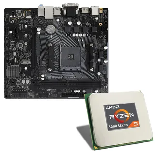 Mainboard Bundle | AMD Ryzen 5 5600X, 6X 3700 MHz, B550M-HDV, 1x M.2 Port, PCIe 4.0 x16, USB 3.1 | Tuning Kit | CSL PC Aufrüstkit
