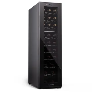 Klarstein Shiraz 27 Duo Weinkühlschrank 2 Zonen, Getränkekühlschrank Klein, Kleiner Weinschrank, Wein-Kühlschrank Klein mit Glastür, Indoor/Outdoor Flaschenkühlschrank, Wine Fridge, 24 Flaschen