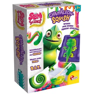 Lisciani – SLUMI Science Squish Chamäleon – DIY Chemie-Experiment ab 7 Jahren – Thermo-Squishy Spielzeug zum Selbermachen – Farbwechsel bei Temperatur – Kinder Bastelset mit Chamäleonform