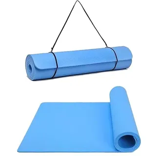 G5 HT SPORT Yogamatte mit Tragegriff aus Eva | 160 x 50 cm | Dicke 0,8 cm | Gymnastikmatte Fitnessmatte (Hellblau)