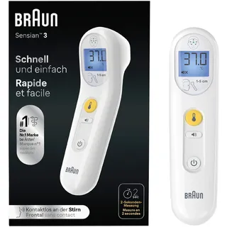 BRAUN No touch Thermometer Sensian 3 BNT050WE, gelb